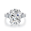 Wholesale Women's 925 Sterling Silver Geometric Sweet Style Diamond Ring