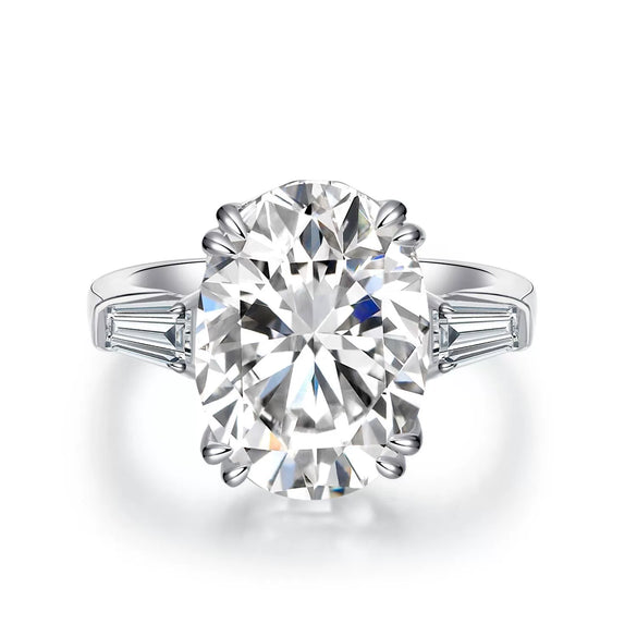Wholesale Women's 925 Sterling Silver Geometric Sweet Style Diamond Ring