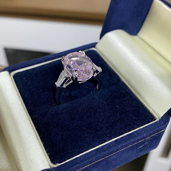 Wholesale Women's 925 Sterling Silver Geometric Sweet Style Diamond Ring