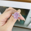 Wholesale Women's 925 Sterling Silver Geometric Sweet Style Diamond Ring