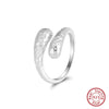 Wholesale Women's 925 Sterling Silver Geometric Threelayer Interwoven Electroplated Ring