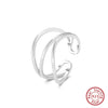 Wholesale Women's 925 Sterling Silver Geometric Threelayer Line Interwoven Ring Electroplated