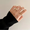 Wholesale Women's 925 Sterling Silver Geometric Twist Ring Jewelry With Electroplating
