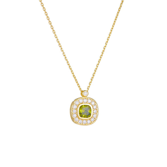 Wholesale Women's 925 Sterling Silver Geometric Zircon And Diamond Pendant Necklace With Cross Chain