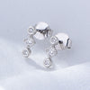 Wholesale Women's 925 Sterling Silver Geometric Zircon Mini Earrings