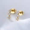 Wholesale Women's 925 Sterling Silver Geometric Zircon Mini Earrings