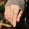 Wholesale Women's 925 Sterling Silver Geometric Zircon Ring With Electroplating Treatment