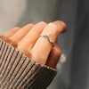 Wholesale Women's 925 Sterling Silver Geometric Zircon Ring With Electroplating Treatment