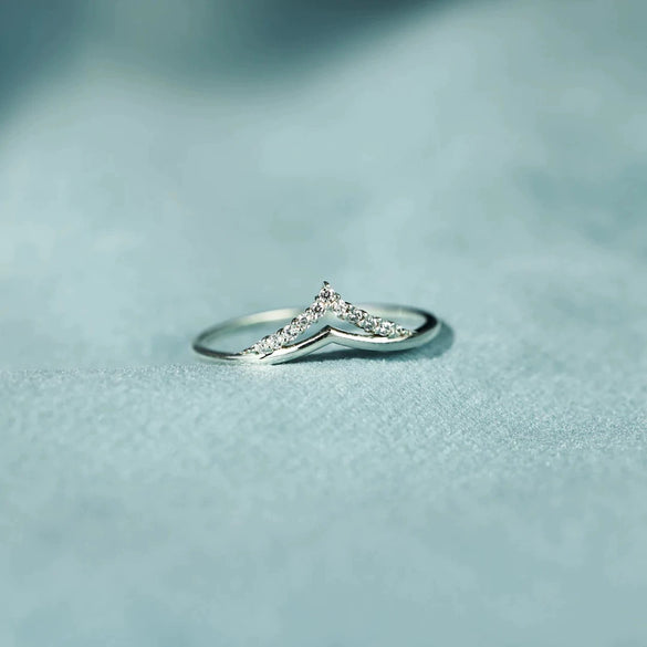 Wholesale Women's 925 Sterling Silver Geometric Zircon Ring With Electroplating Treatment
