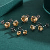 Wholesale Women's 925 Sterling Silver Geometric Zircon Set Earrings Simple Light Luxury Style