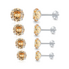 Wholesale Women's 925 Sterling Silver Geometric Zircon Set Earrings Simple Light Luxury Style