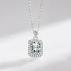 Wholesale Women's 925 Sterling Silver Geometry Pattern Mixed Gem Inlay Necklace Set With Precious Stones