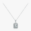 Wholesale Women's 925 Sterling Silver Geometry Pattern Mixed Gem Inlay Necklace Set With Precious Stones