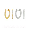 Wholesale Women's 925 Sterling Silver Gold Plated Color Zircon Geometric Inlaid Earrings