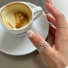 Wholesale Women's 925 Sterling Silver Heart Geometric Style Electroplated Zircon Ring Jewelry