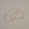 Wholesale Women's 925 Sterling Silver Heart Pendant Necklace Gold Plated O Word Chain