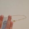 Wholesale Women's 925 Sterling Silver Heart Pendant Necklace Gold Plated O Word Chain
