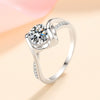Wholesale Women's 925 Sterling Silver Heart Shaped Electroplated Ring