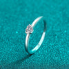Wholesale Women's 925 Sterling Silver Heart Shaped Moissanite Ring Set With Electroplating