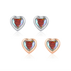 Wholesale Women's 925 Sterling Silver Heartshaped Zircon Inlaid Earrings