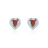 Wholesale Women's 925 Sterling Silver Heartshaped Zircon Inlaid Earrings