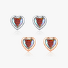 Wholesale Women's 925 Sterling Silver Heartshaped Zircon Inlaid Earrings