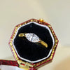 Wholesale Women's 925 Sterling Silver Horse Eye Ring With Moissanite And Rhombus Pattern Electroplated