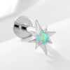 Wholesale Women's 925 Sterling Silver Inlaid Opal Star Cartilage Piercing Earrings