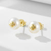 Wholesale Women's 925 Sterling Silver Inlaid With Pearls Fourleaf Clover And Flower Earrings