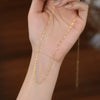 Wholesale Women's 925 Sterling Silver 18K Gold Plated Water Wave Geometric Fashion Chain