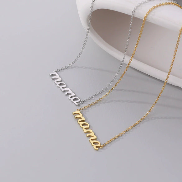 Wholesale Women's 925 Sterling Silver Letter Necklace With Electroplating And Cross Chain