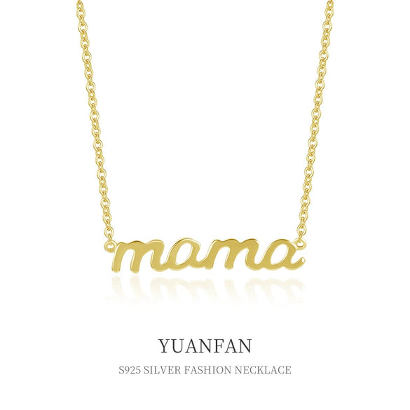 Wholesale Women's 925 Sterling Silver Letter Necklace With Electroplating And Cross Chain