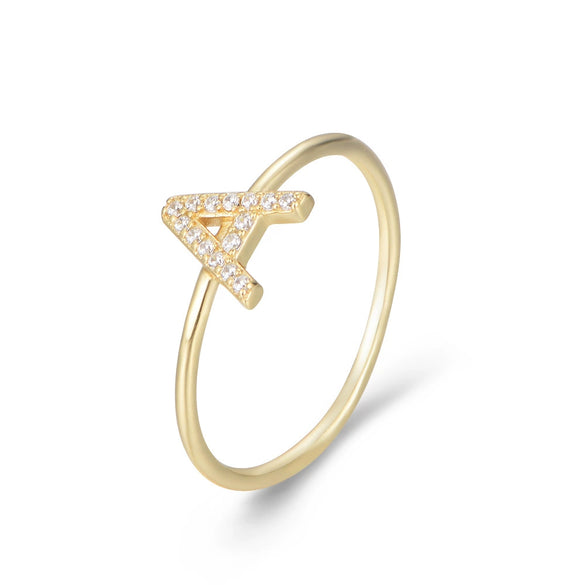 Wholesale Women's 925 Sterling Silver Letters Zircon Ring Stacking Combination