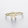 Wholesale Women's 925 Sterling Silver Letters Zircon Ring Stacking Combination