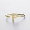 Wholesale Women's 925 Sterling Silver Letters Zircon Ring Stacking Combination