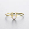 Wholesale Women's 925 Sterling Silver Letters Zircon Ring Stacking Combination