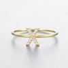 Wholesale Women's 925 Sterling Silver Letters Zircon Ring Stacking Combination