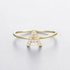 Wholesale Women's 925 Sterling Silver Letters Zircon Ring Stacking Combination