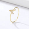 Wholesale Women's 925 Sterling Silver Letters Zircon Ring Stacking Combination