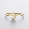 Wholesale Women's 925 Sterling Silver Letters Zircon Ring Stacking Combination