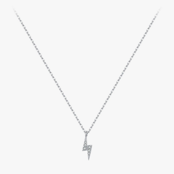 Wholesale Women's 925 Sterling Silver Lightning Clavicle Chain With Micro Inlay Design