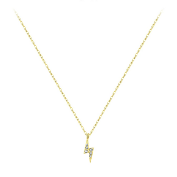 Wholesale Women's 925 Sterling Silver Lightning Clavicle Chain With Micro Inlay Design