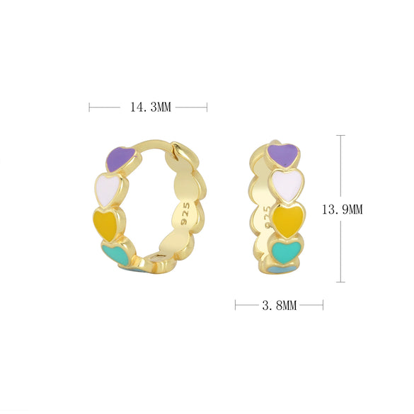 Wholesale Women's 925 Sterling Silver Lovely Heart Dripping Oil Earrings