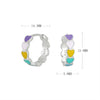 Wholesale Women's 925 Sterling Silver Lovely Heart Dripping Oil Earrings