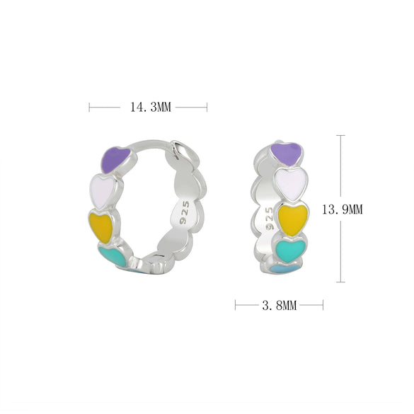 Wholesale Women's 925 Sterling Silver Lovely Heart Dripping Oil Earrings