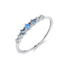 Wholesale Women's 925 Sterling Silver Microinlaid Zircon Geometric Niche Style Ring