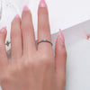 Wholesale Women's 925 Sterling Silver Microinlaid Zircon Geometric Niche Style Ring