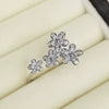 Wholesale Women's 925 Sterling Silver Micropaved Flower Ring