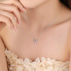 Wholesale Women's 925 Sterling Silver Micropaved Heart Shape Clavicle Chain Necklace