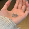 Wholesale Women's 925 Sterling Silver Minimalist Flower Edge Ring With Electroplating